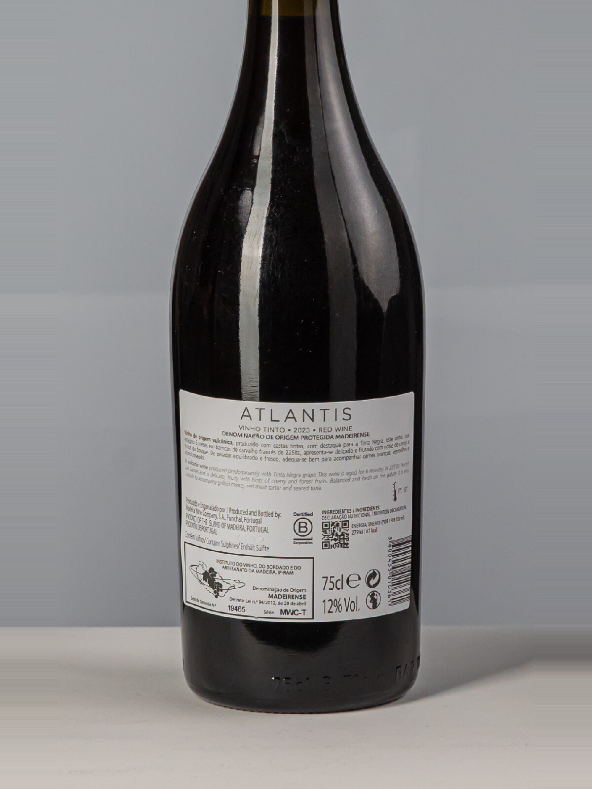 Atlantis Red Wine  back